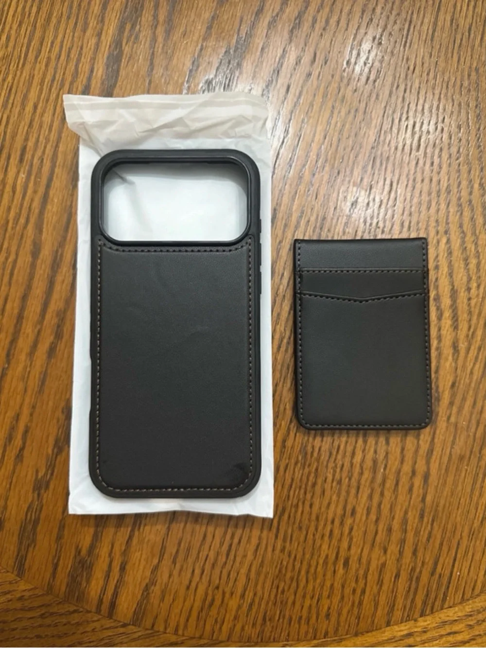 New Black PU Leather Wallet Case iPhone 17 Pro Max